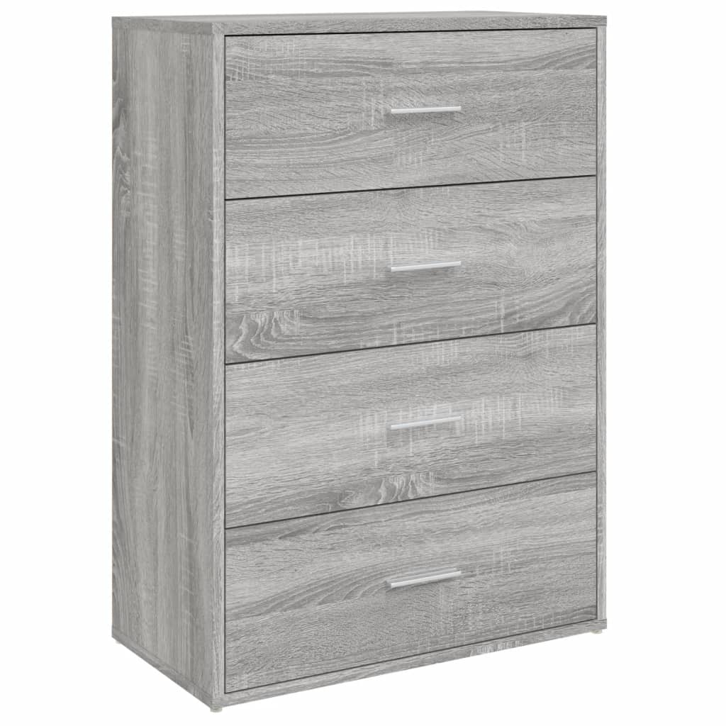 vidaXL Aparador de madera de ingeniería gris Sonoma 60x31x84 cm