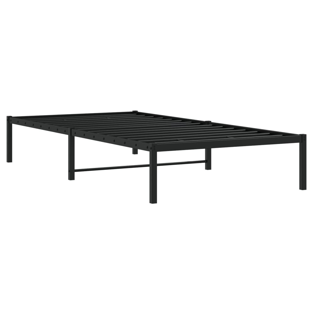 vidaXL Estructura de cama de metal negro 100x200 cm