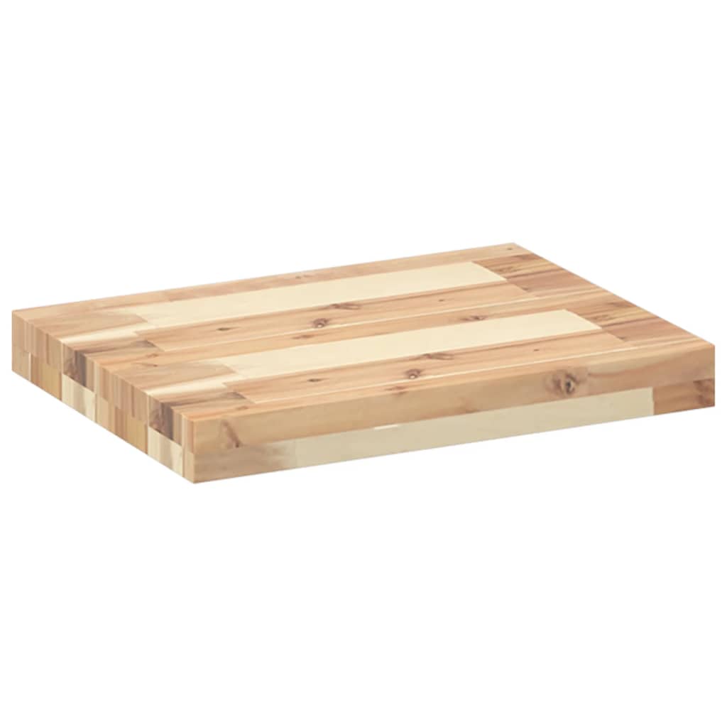 vidaXL Estantes flotantes 4 uds madera acacia sin tratar 60x30x4 cm