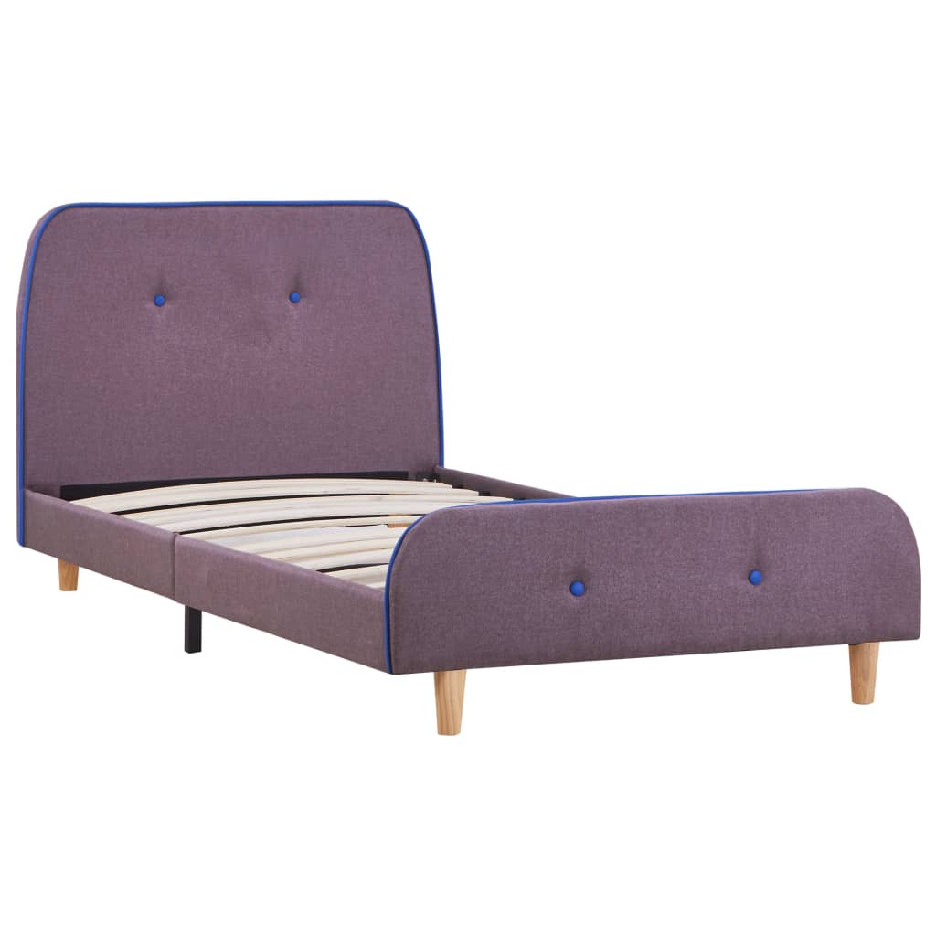 vidaXL Estructura de cama sin colchón tela taupe 90x200 cm