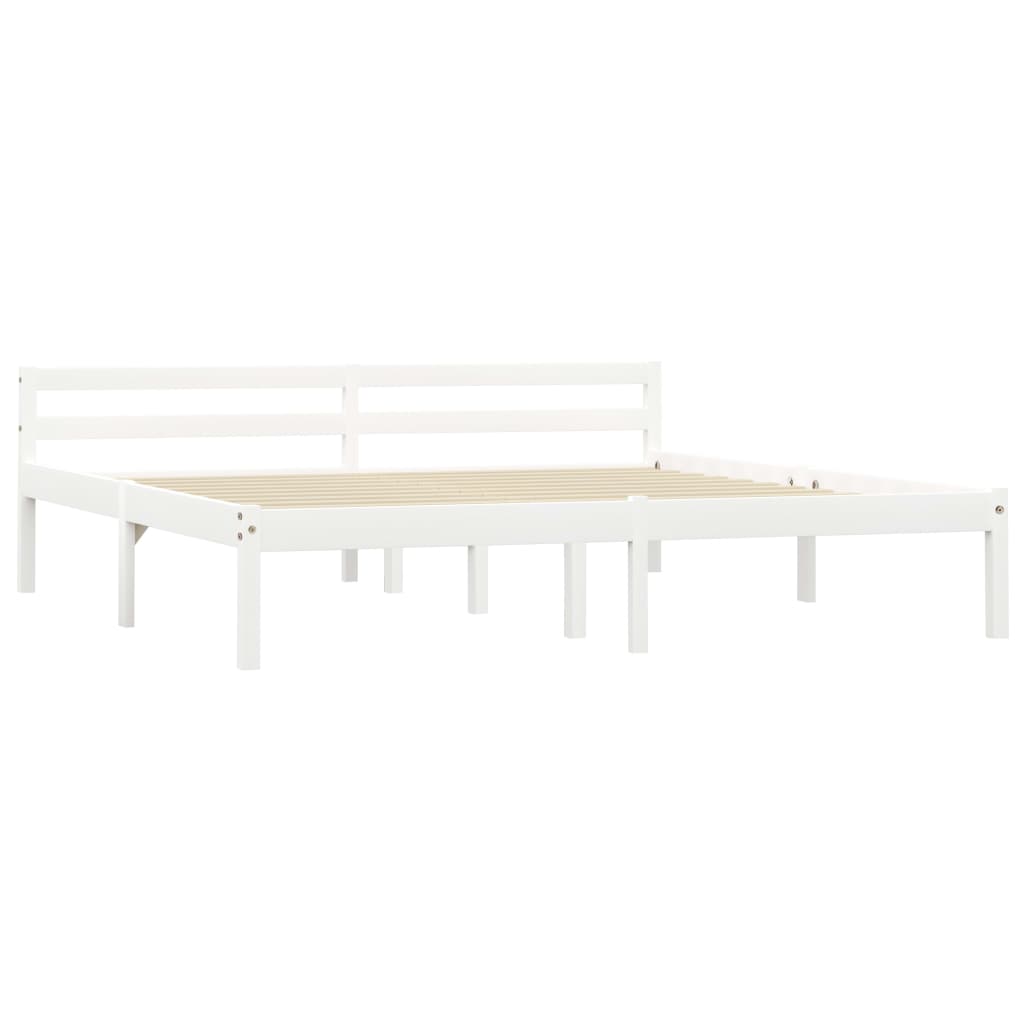 vidaXL Estructura de cama sin colchón madera de pino blanco 180x200 cm