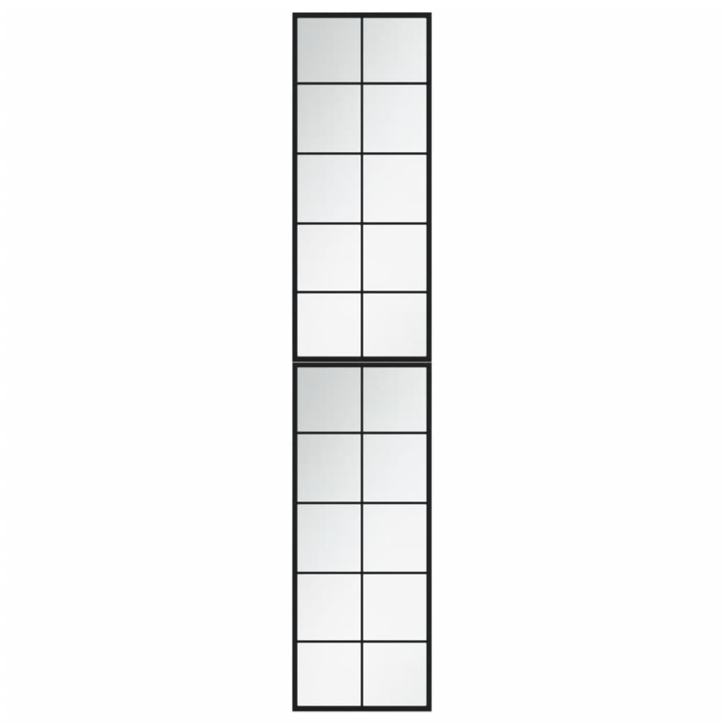 vidaXL Espejos de pared 2 uds metal negro 100x40 cm