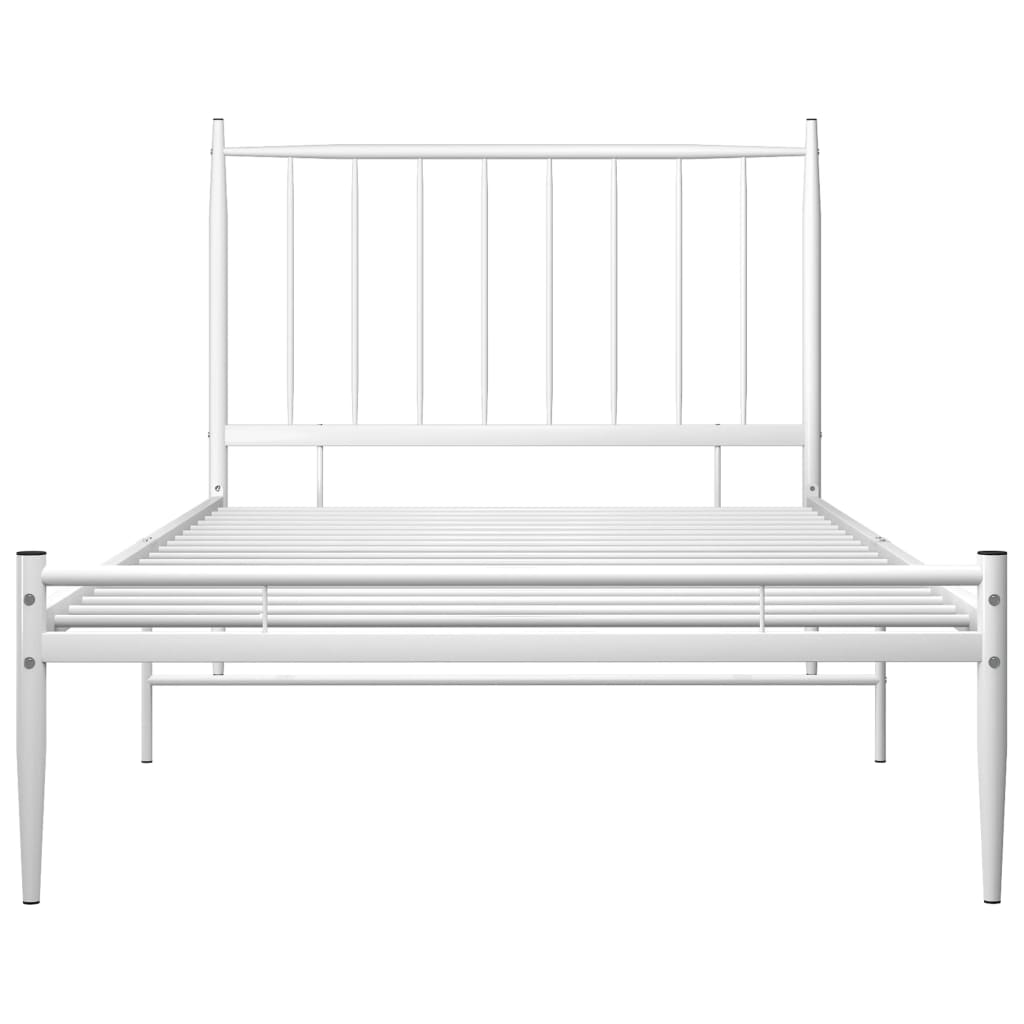 vidaXL Estructura de cama sin colchón metal blanco 100x200 cm