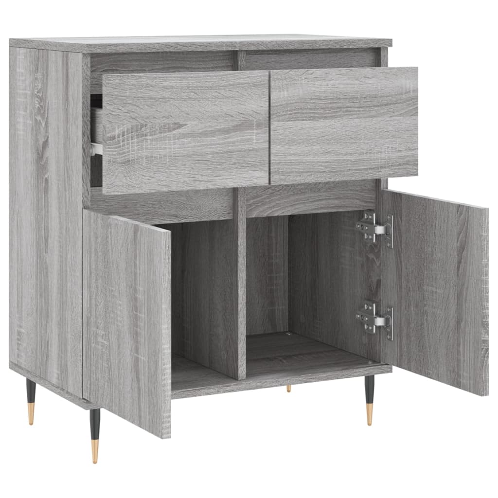 vidaXL Aparador de madera contrachapada gris Sonoma 60x35x70 cm