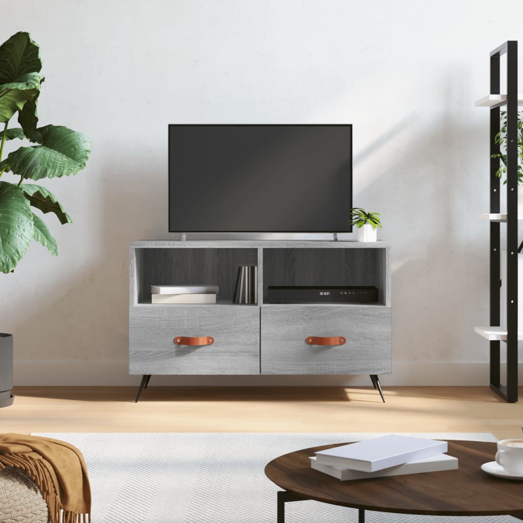 vidaXL Mueble de TV madera de ingeniería gris Sonoma 80x36x50 cm