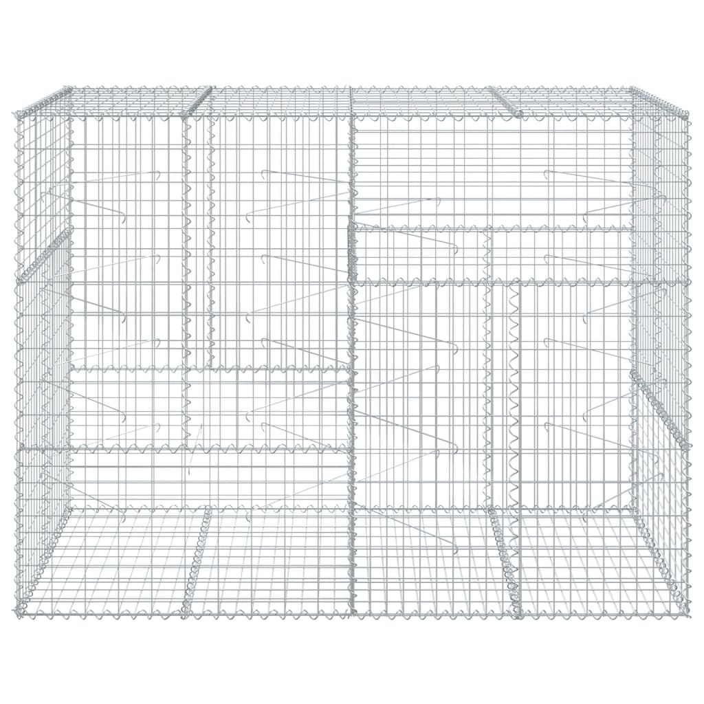 vidaXL Cesta gaviones con cubierta hierro galvanizado 200x100x150 cm