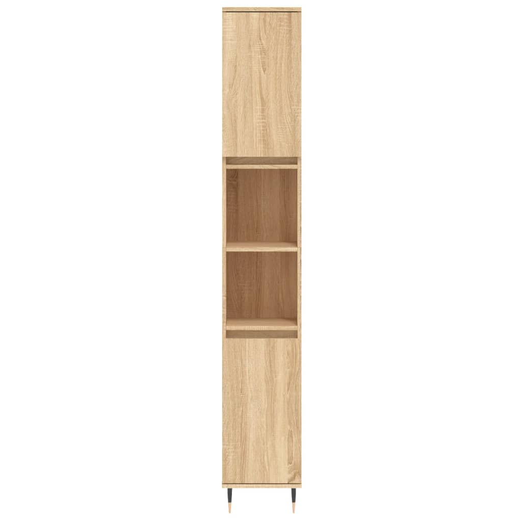 vidaXL Set de muebles de baño 3 pzas madera contrachapada roble Sonoma