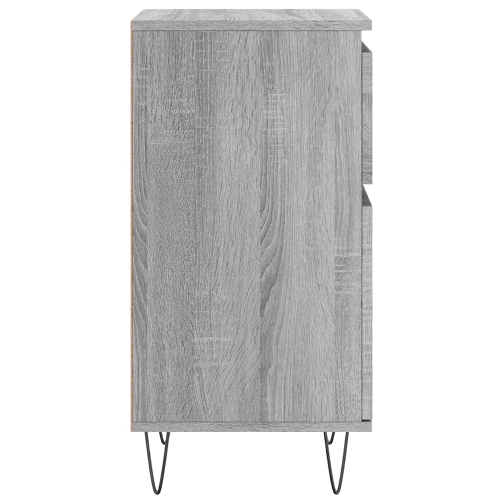 vidaXL Aparadores 2 uds madera de ingeniería gris Sonoma 40x35x70 cm