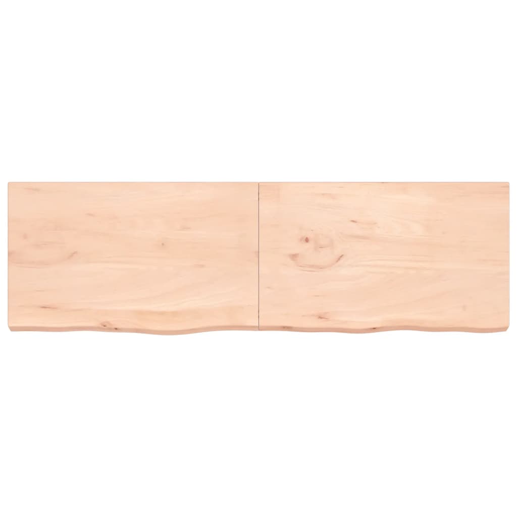 vidaXL Encimera de baño madera maciza sin tratar 200x60x(2-6) cm