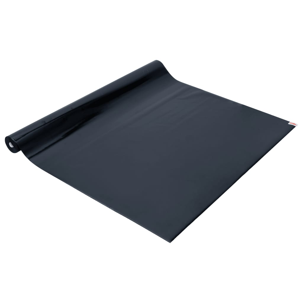 vidaXL Lámina de ventana esmerilada estática PVC negro 60x1000 cm