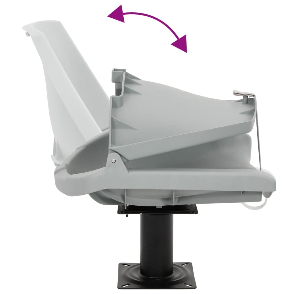 vidaXL Asiento para barco con pedestal giratorio 360°