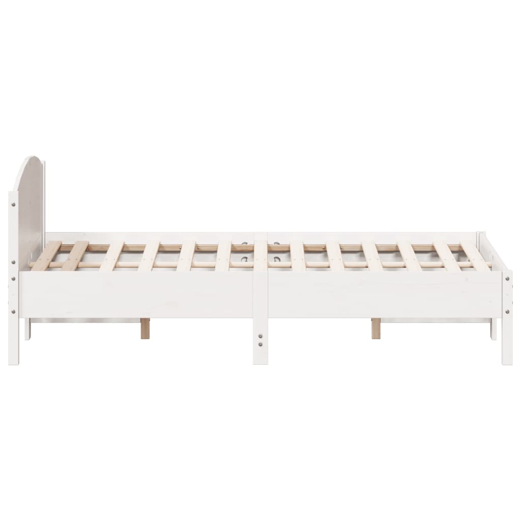 vidaXL Estructura de cama sin colchón madera de pino blanca 140x190 cm