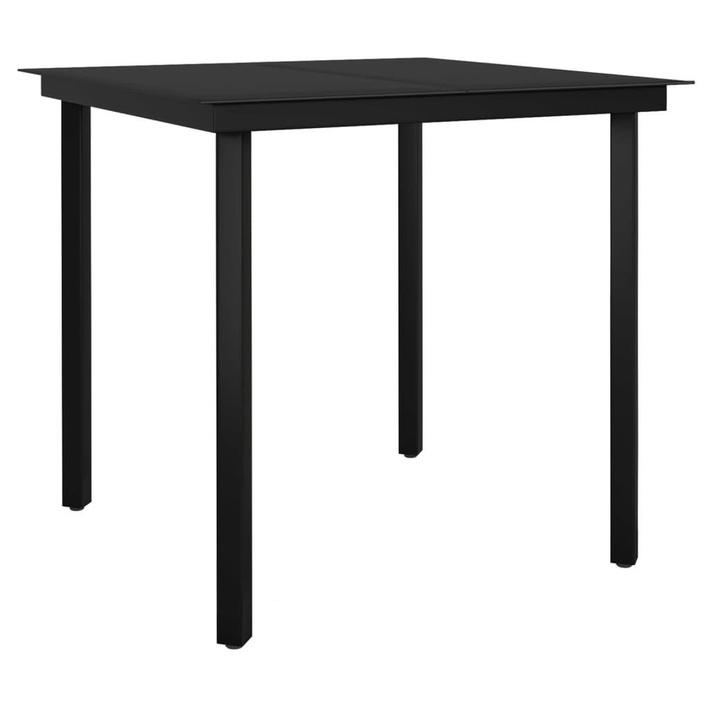 vidaXL Juego de comedor para jardín 3 piezas negro