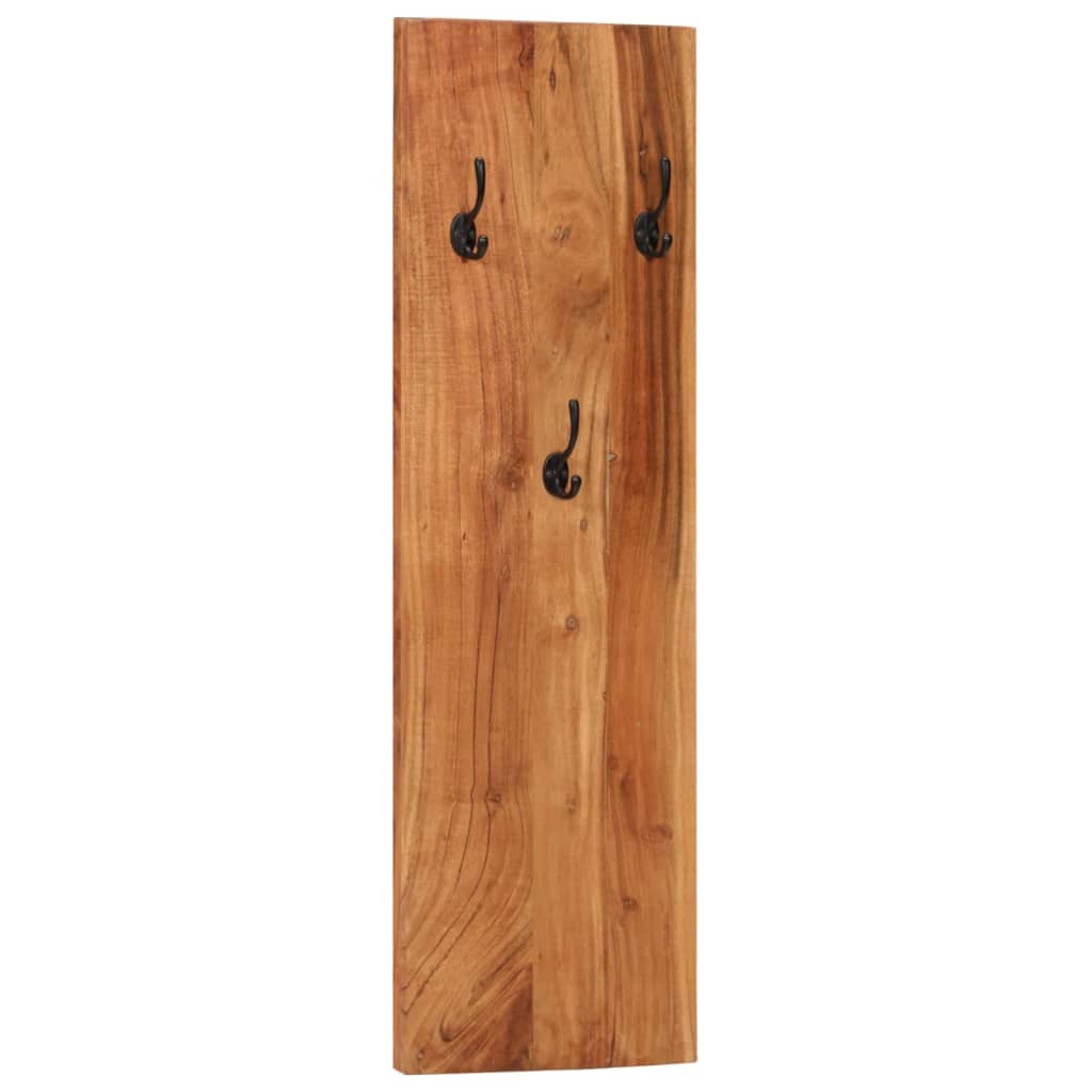 vidaXL Percheros de pared 2 uds madera maciza de acacia 36x3x110 cm