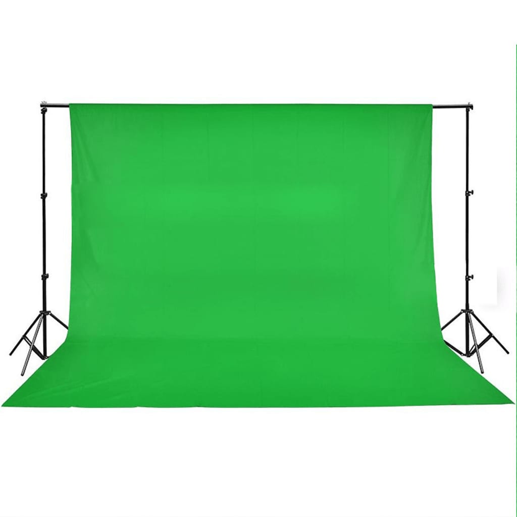 vidaXL Telón de fondo para fotografía algodón verde 500x300 cm croma
