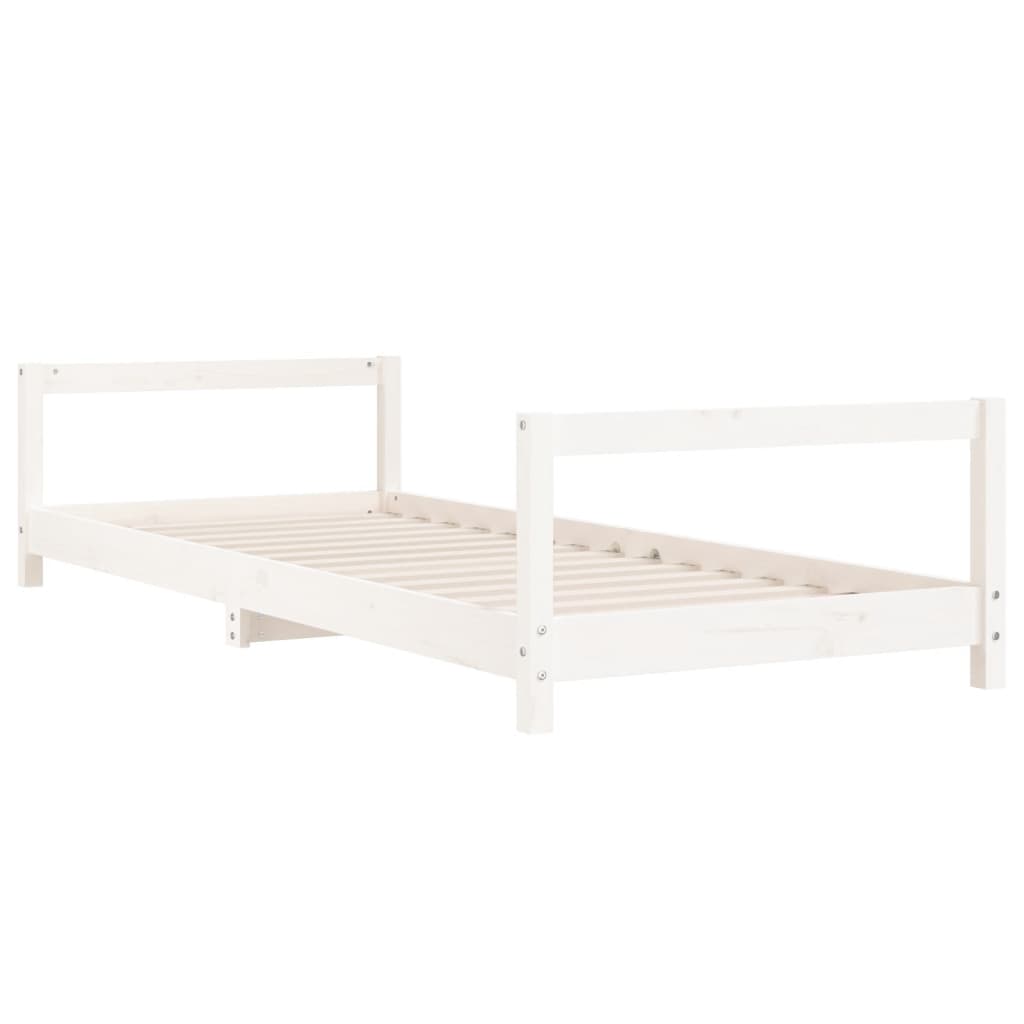 vidaXL Estructura de cama para niños madera de pino blanco 80x200 cm