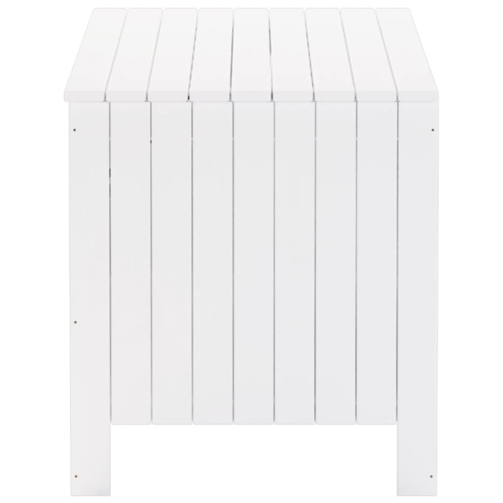 vidaXL Caja de almacenaje y tapa RANA madera maciza blanca 100x49x54cm