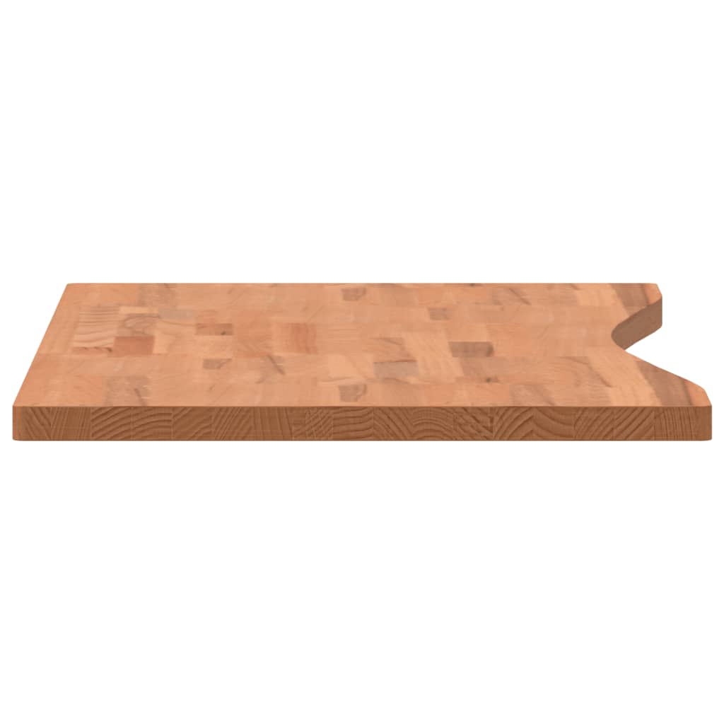 vidaXL Tablero de escritorio madera maciza de haya 100x(45-50)x2,5 cm