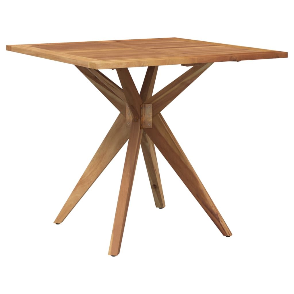 vidaXL Mesa de jardín cuadrada madera maciza de acacia 85x85x75 cm