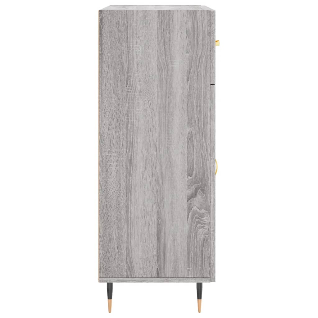 vidaXL Aparador de madera de ingeniería gris Sonoma 69,5x34x90 cm