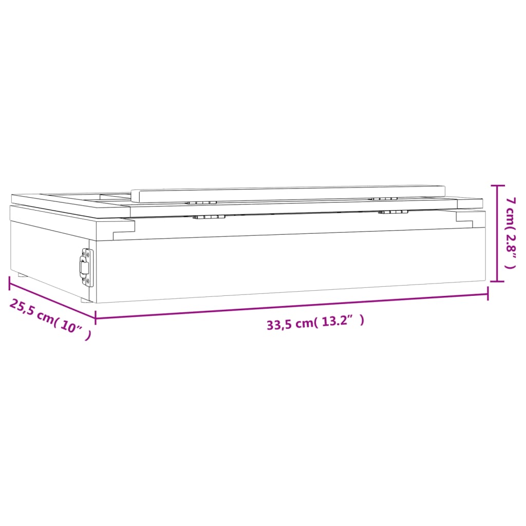 vidaXL Caballete de sobremesa con cajón madera de pino 33,5x25,5x7cm