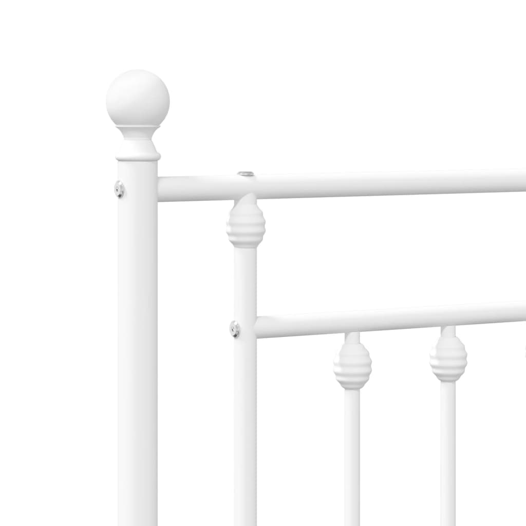 vidaXL Cabecero de metal blanco 160 cm