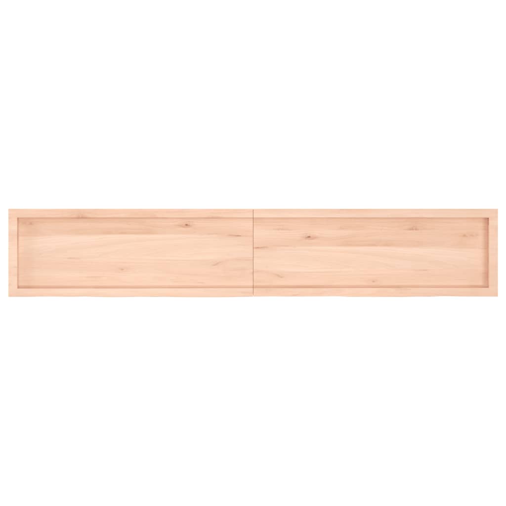 vidaXL Tablero de mesa madera maciza roble sin tratar 220x40x(2-4) cm