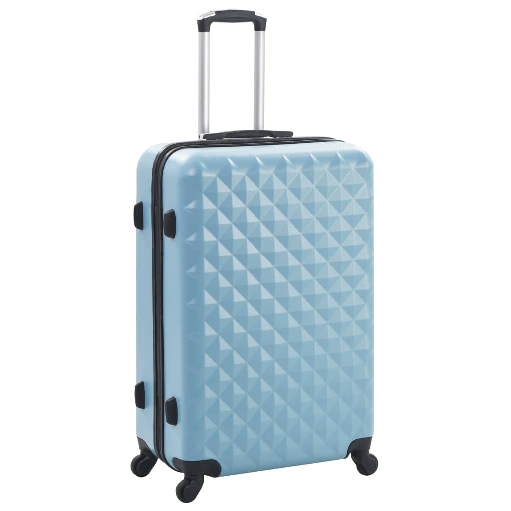 vidaXL Juego de maletas rígidas con ruedas trolley 3 piezas azul ABS