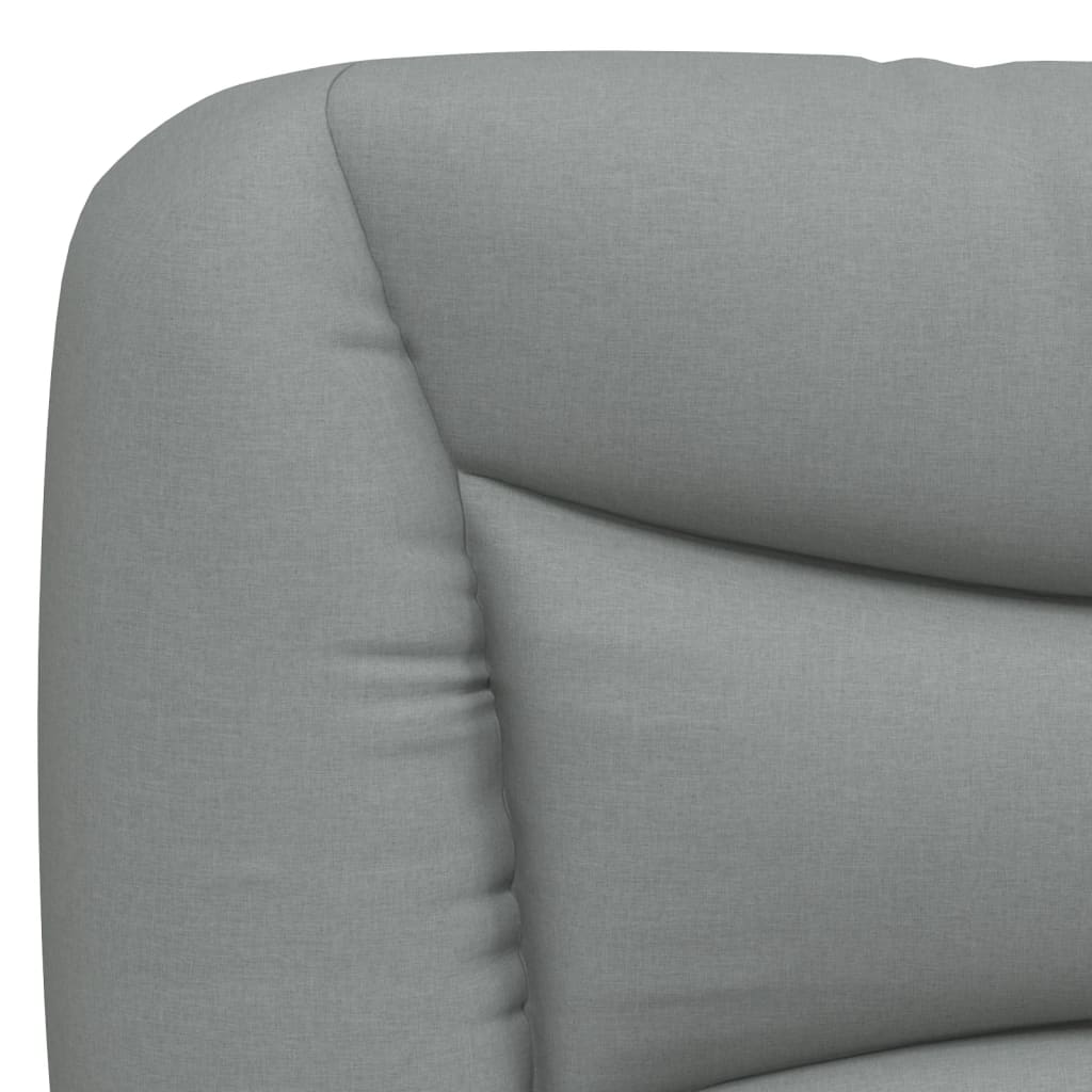 vidaXL Cabecero de cama acolchado tela gris claro 100 cm