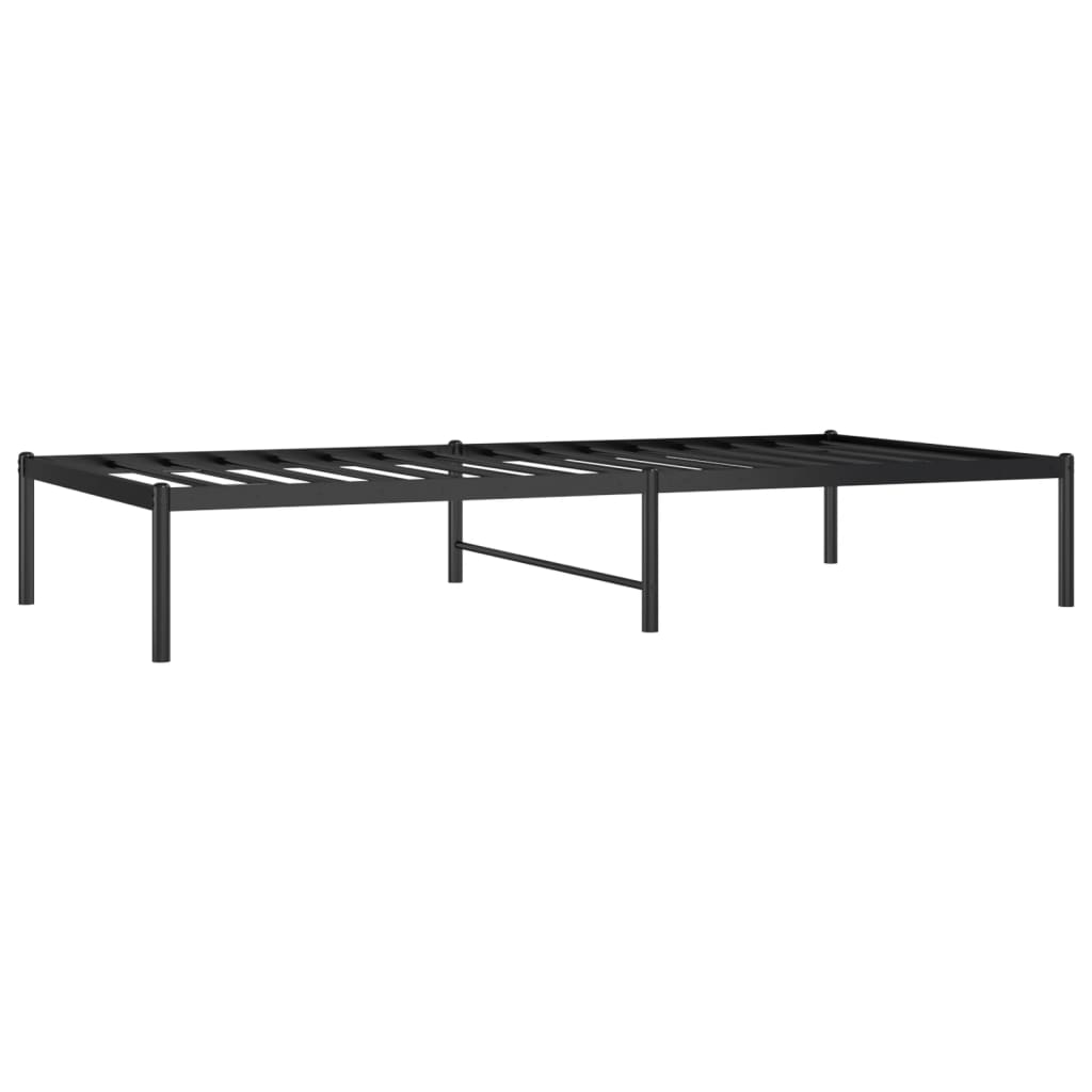 vidaXL Estructura de cama sin colchón metal negro 90x190 cm