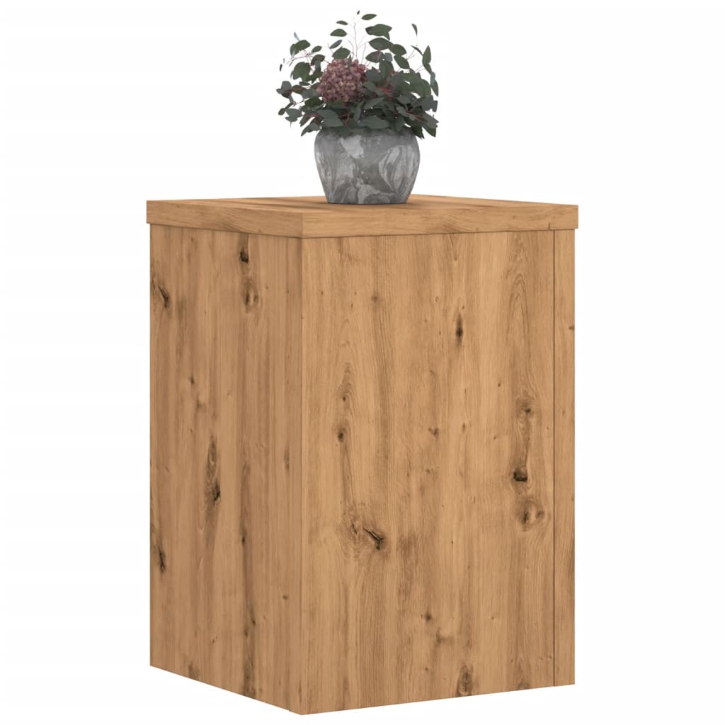 vidaXL Soportes de plantas 2 uds madera roble artisian 20x20x30 cm