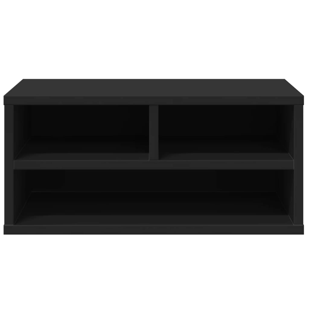 vidaXL Soporte de impresora madera ingeniería negro 49x40x22,5 cm