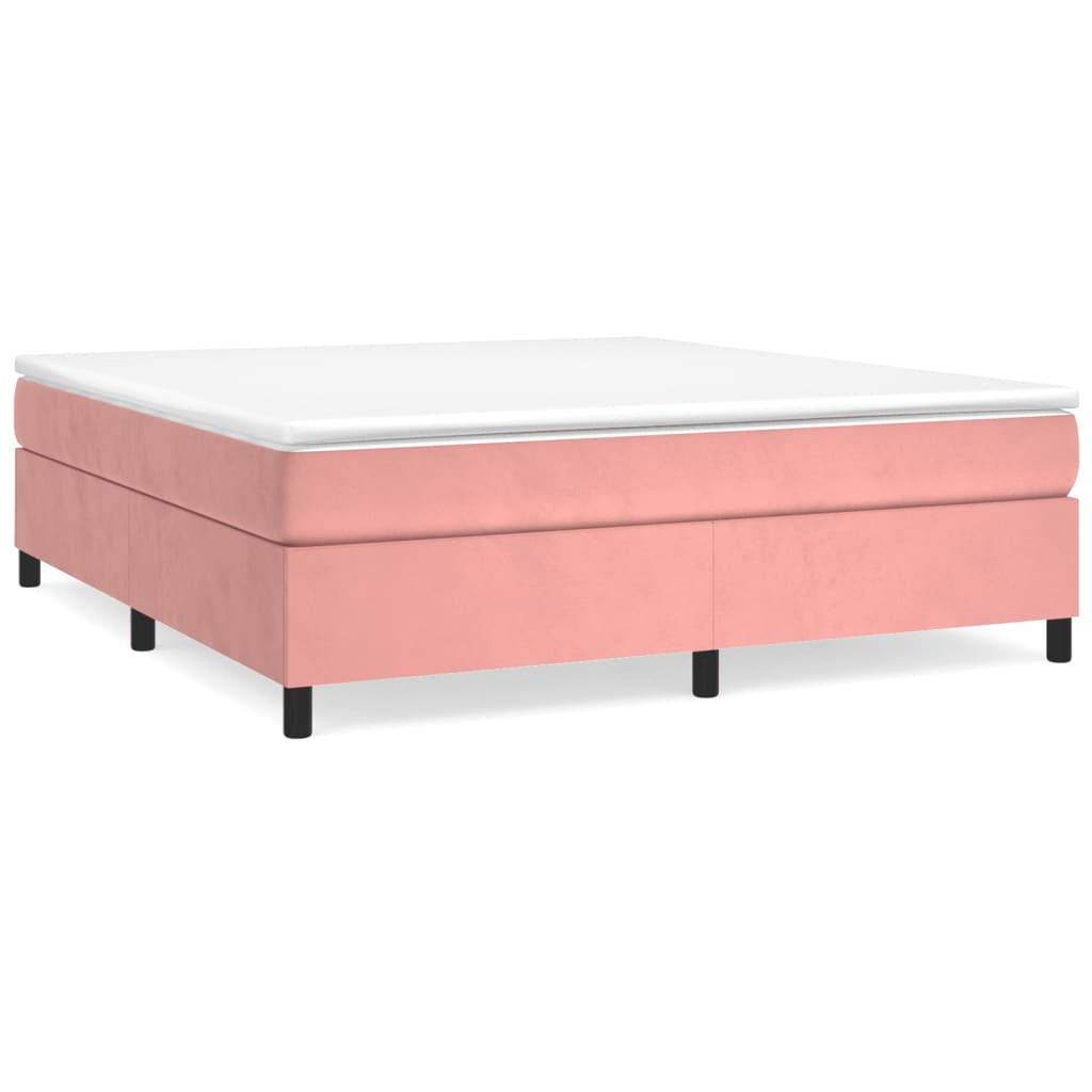 vidaXL Estructura de cama de terciopelo rosa 200x200 cm