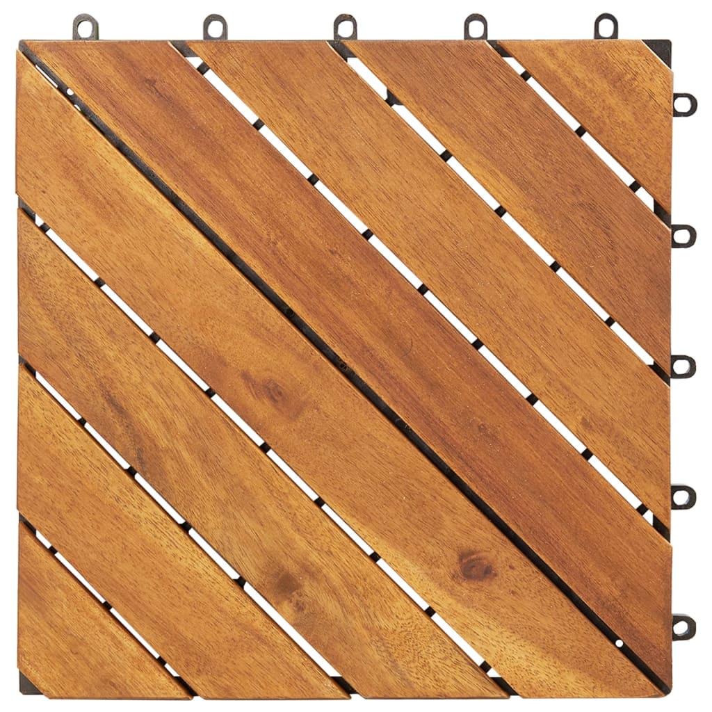 vidaXL Baldosas de terraza 10 uds madera maciza de acacia 30x30 cm