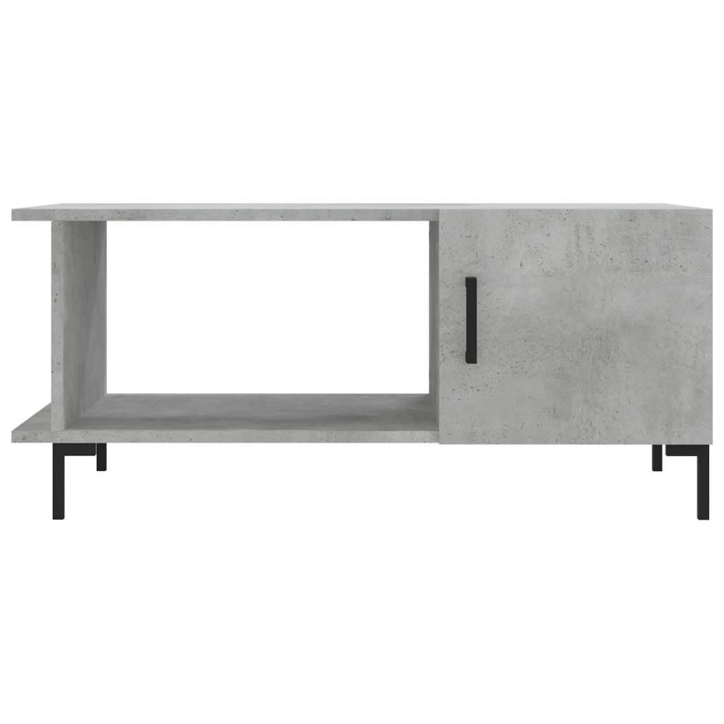 vidaXL Mesa de centro madera contrachapada gris hormigón 90x50x40 cm