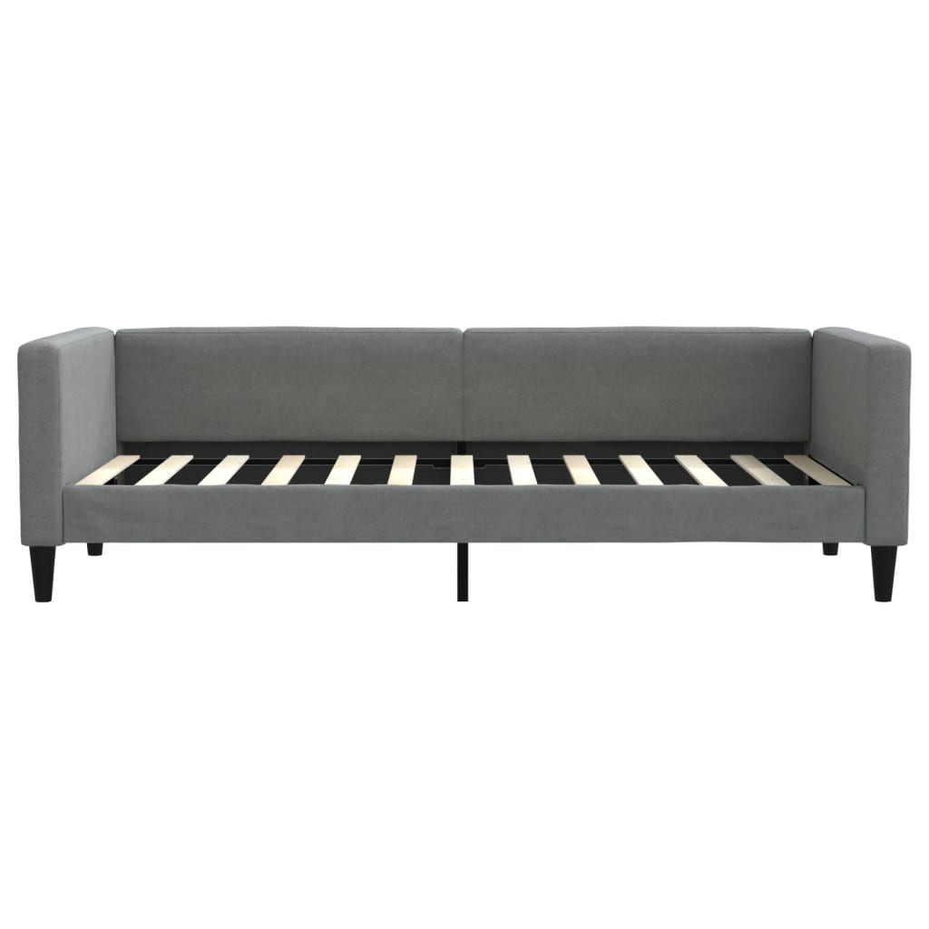 vidaXL Sofá cama con colchón tela gris oscuro 80x200 cm