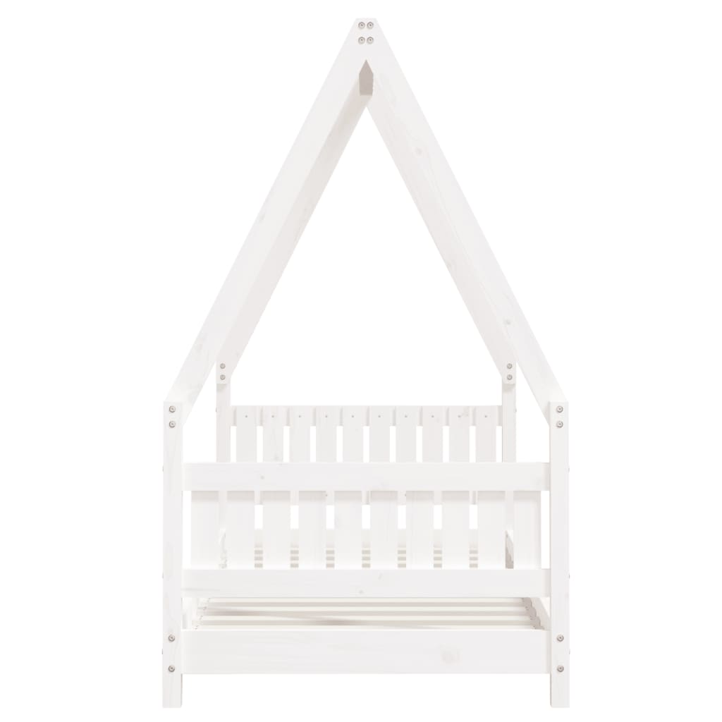 vidaXL Estructura de cama para niños madera de pino blanco 80x160 cm