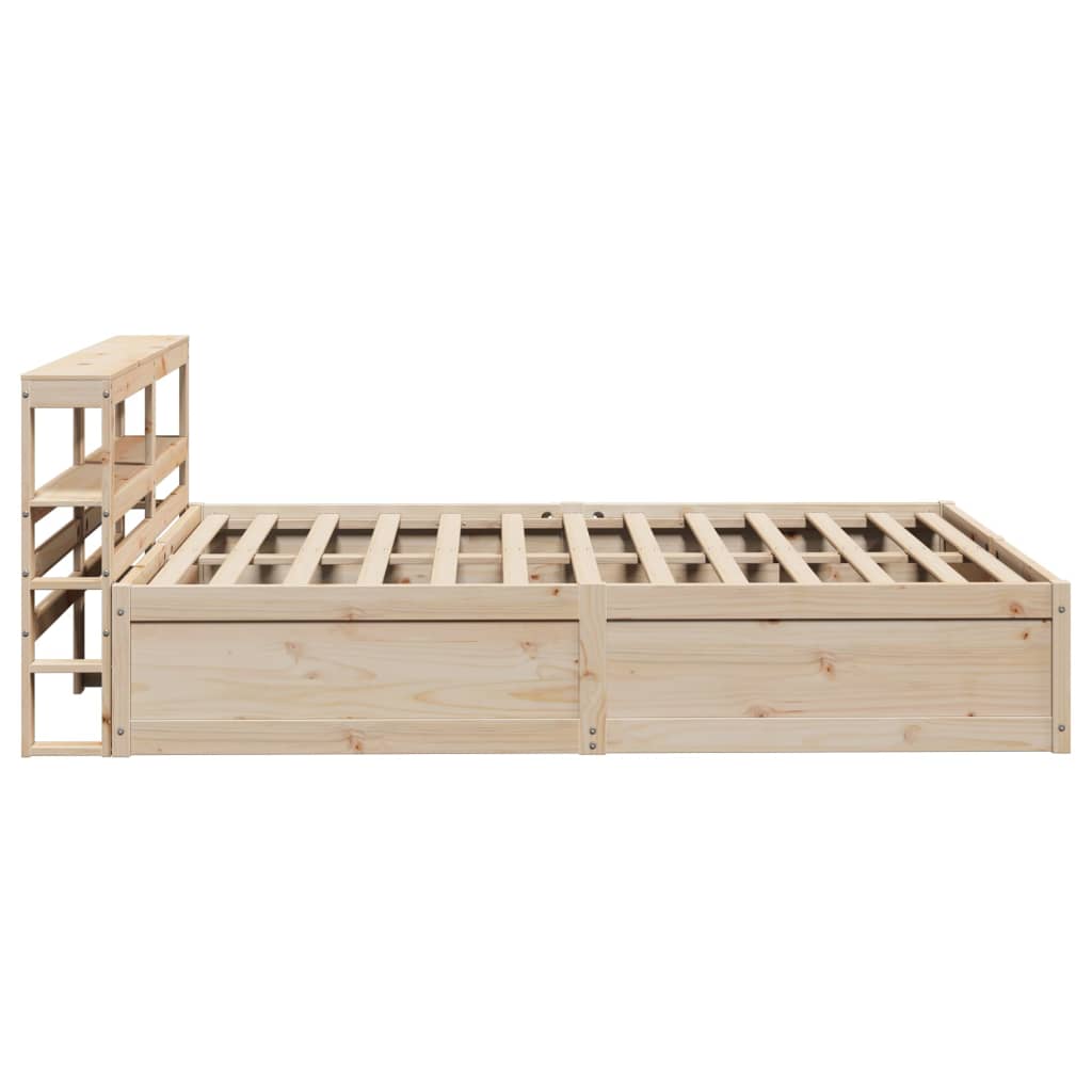 vidaXL Estructura de cama con cabecero madera de pino blanco 150x200cm