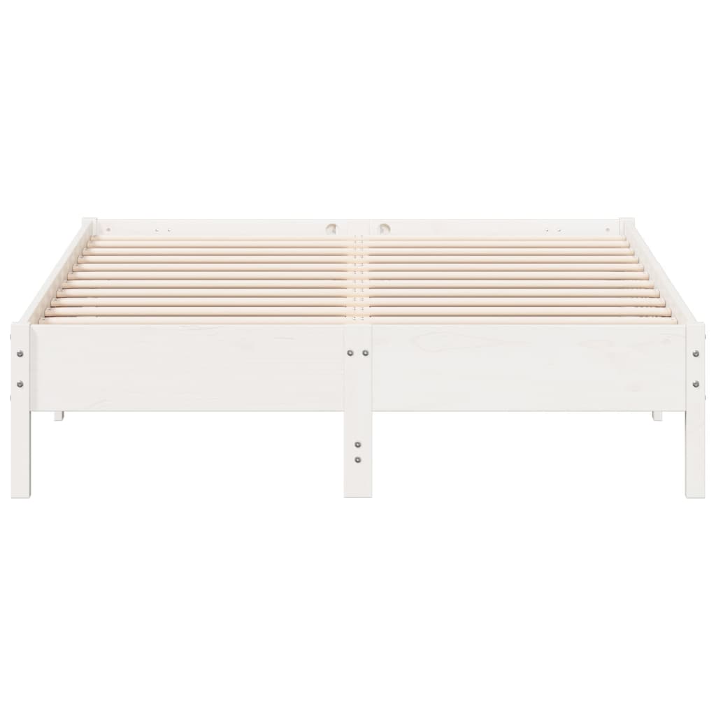 vidaXL Estructura de cama sin colchón madera de pino blanca 120x200 cm