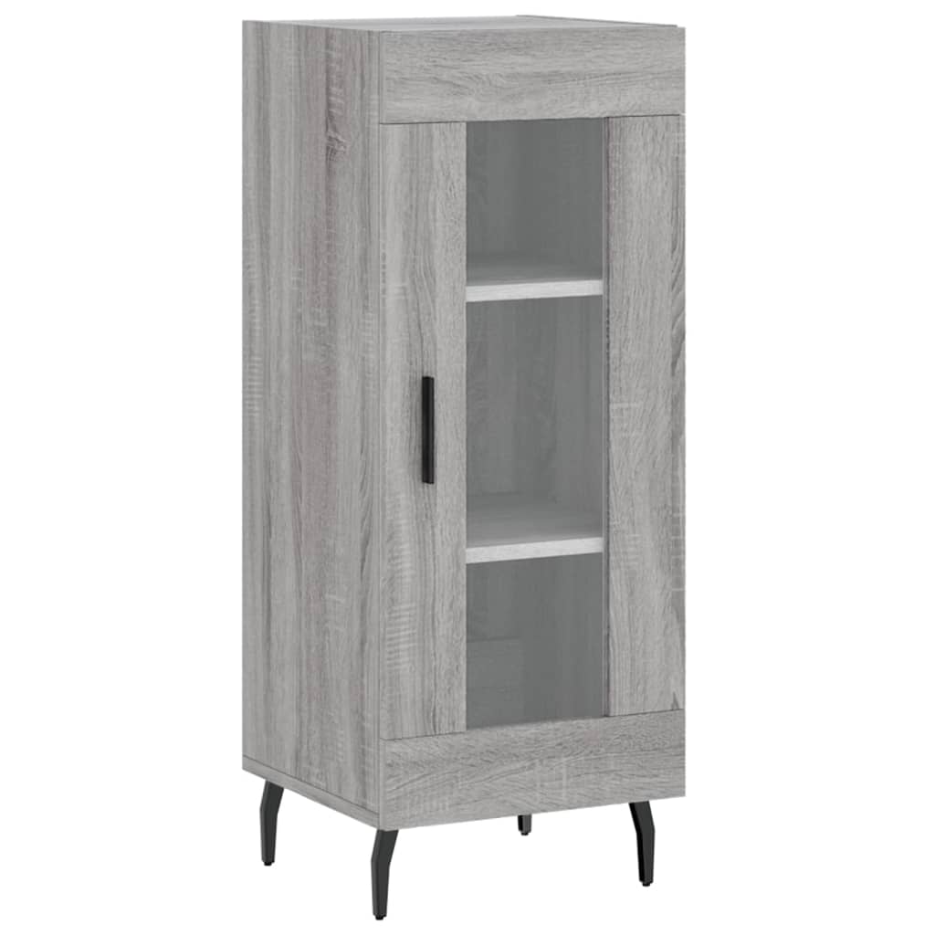 vidaXL Aparador alto madera contrachapada gris Sonoma 34,5x34x180 cm