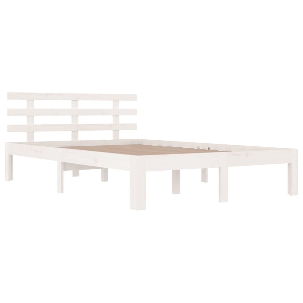 vidaXL Estructura de cama madera maciza blanco 200x200 cm