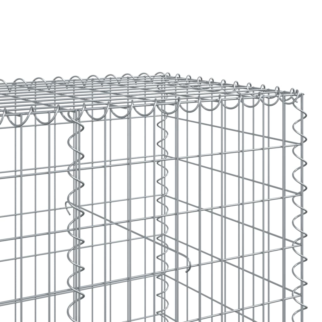 vidaXL Cesta gaviones con cubierta hierro galvanizado 1200x100x100 cm