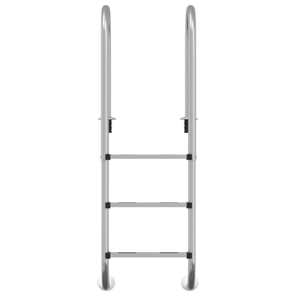 vidaXL Escalera para piscina acero inoxidable 304 54x38x158 cm