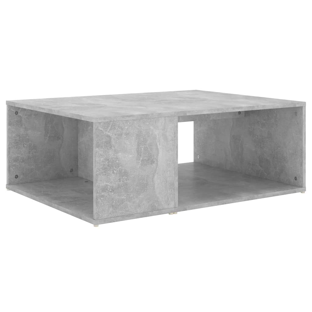 vidaXL Mesa de centro madera contrachapada gris hormigón 90x67x33 cm