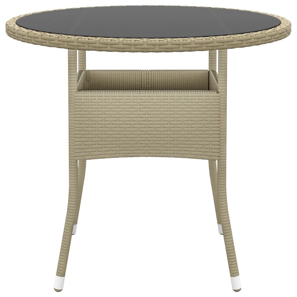 vidaXL Juego de comedor para jardín de 5 piezas ratán sintético beige