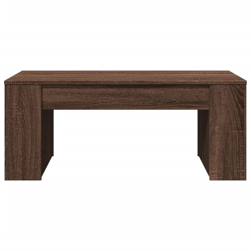 vidaXL Mesa de centro madera de ingeniería marrón roble 102x55x42 cm