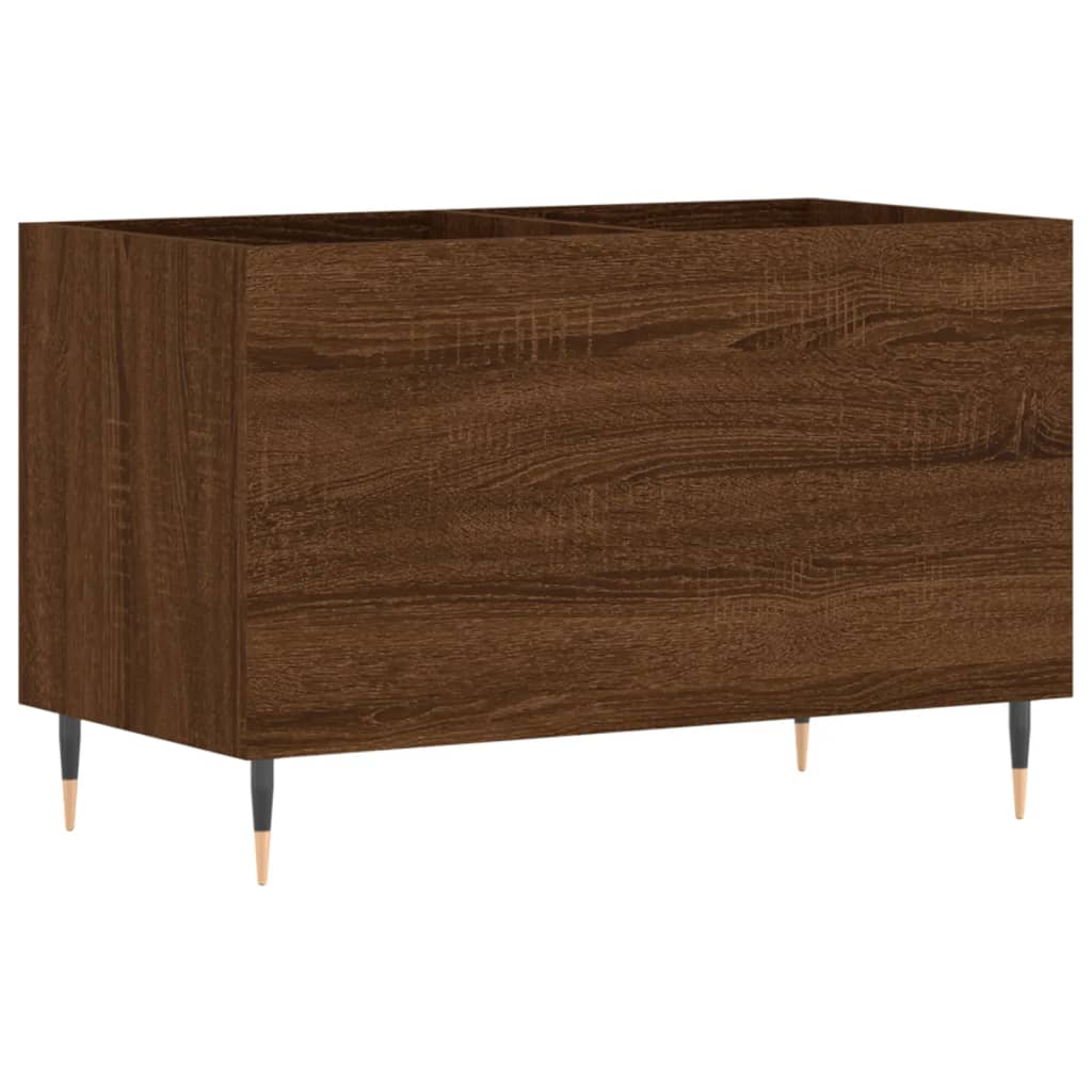 vidaXL Mueble discos madera contrachapada roble marrón 74,5x38x48 cm