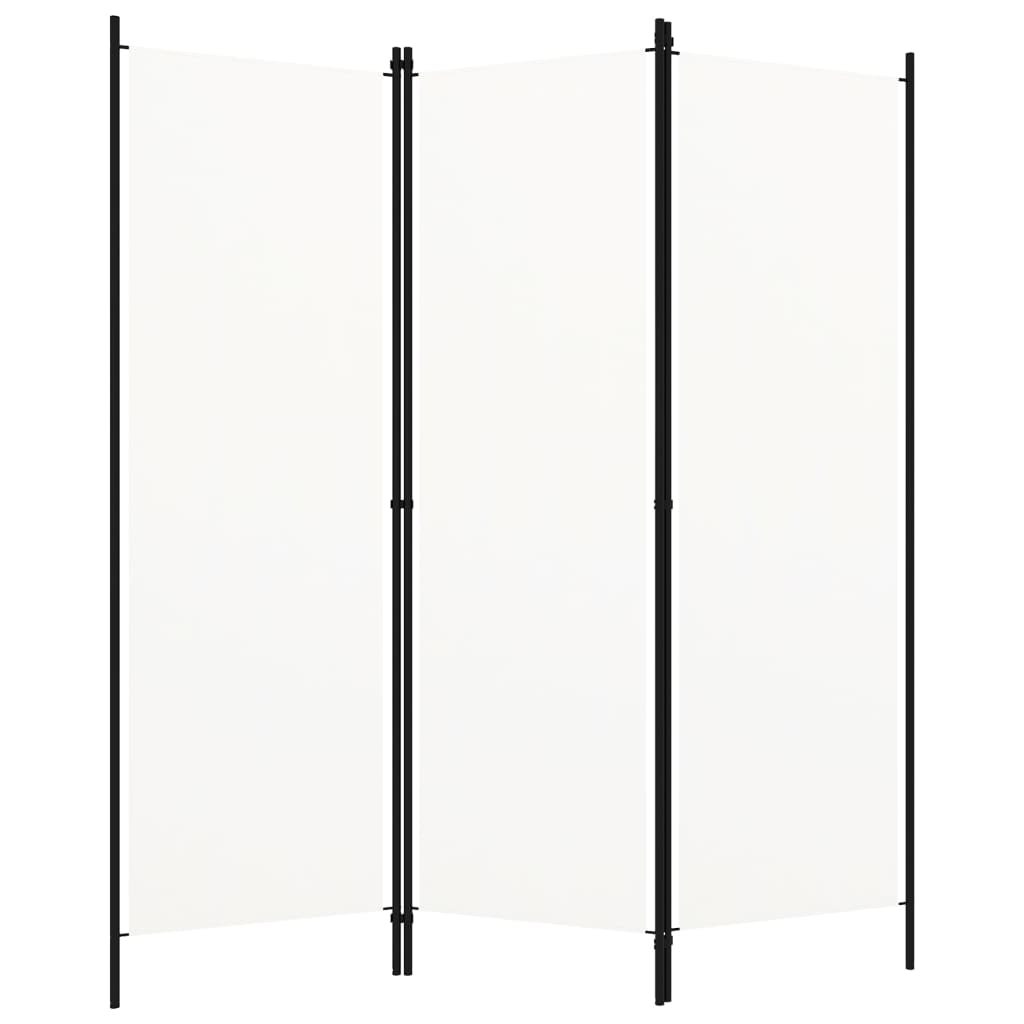 vidaXL Biombo divisor de 3 paneles blanco 150x180 cm