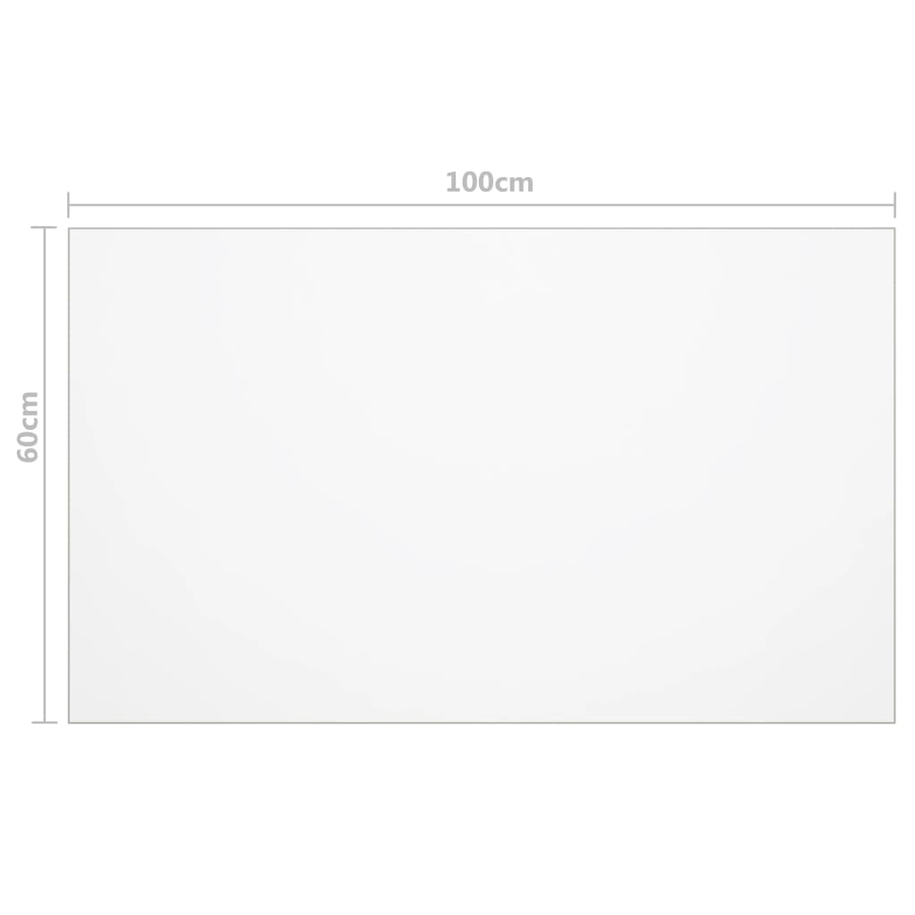 vidaXL Protector de mesa PVC transparente 100x60 cm 2 mm