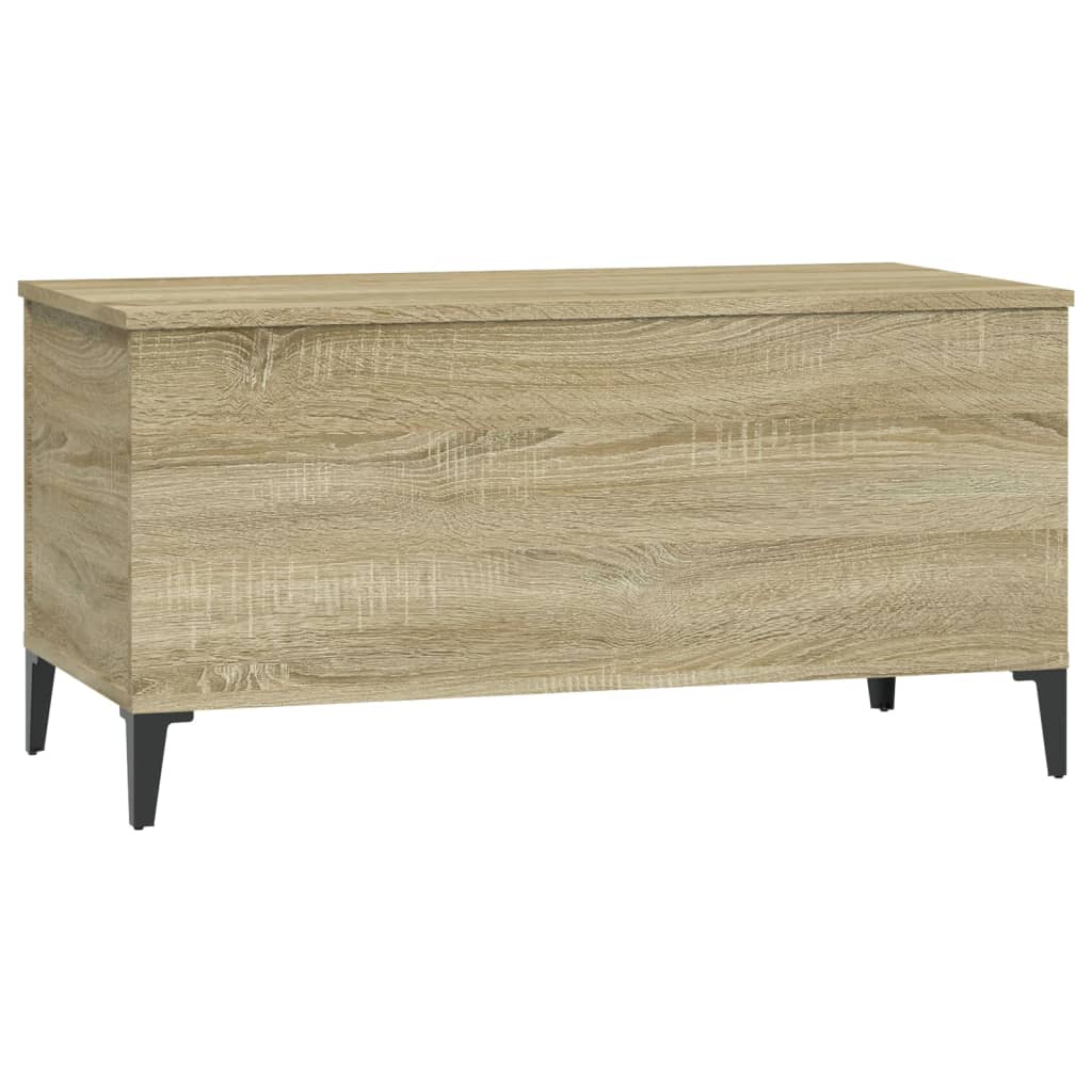 vidaXL Mesa de centro madera contrachapada roble Sonoma 90x44,5x45 cm